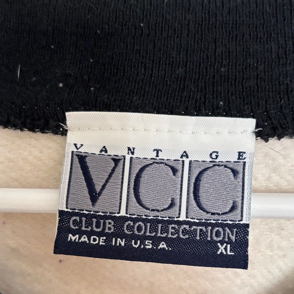 CHANEL Cream V-Neck Sweater with Dark Green & Black Trim and Embroidered Logo - Picture 2 of 7